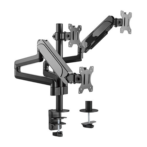 Brateck Triple Monitors Pole-Mounted Gas Spring Monitor Arm Fit Most 17'-27' Monitors Up to 7kg per screen VESA 75x75/100x100 Brateck Triple Monitors Pole-Mounted Gas Spring Monitor Arm Fit Most 17'-27' Monitors Up to 7kg per screen VESA 75x75/100x100